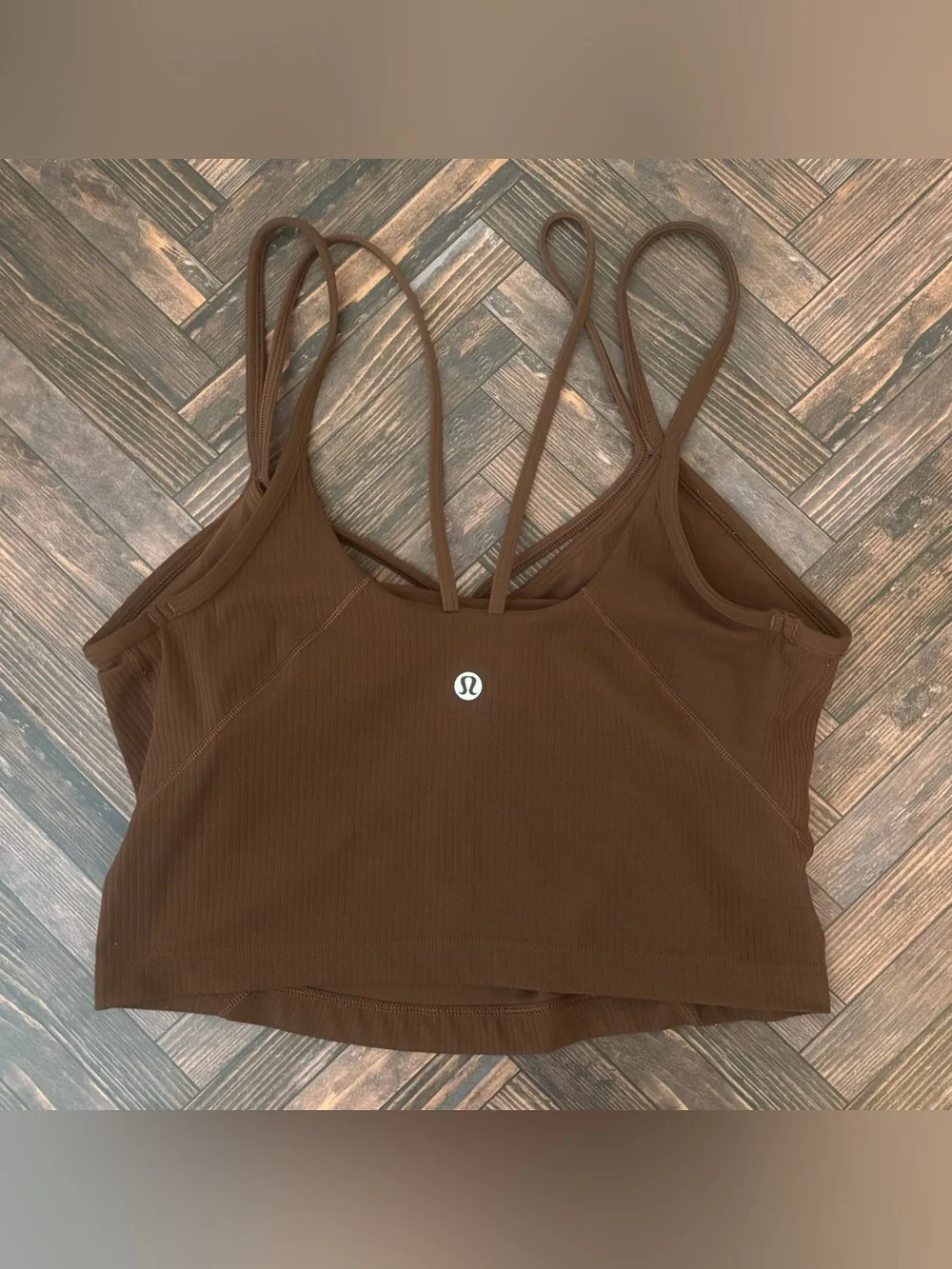 Lululemon Strappy Ribbed Tank Top In Java Size 6